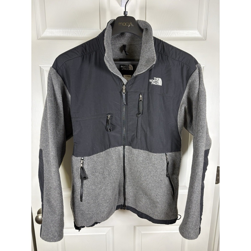 Vintage The North Face Denali Jacket Mens L Gray Black Polartec Fleece Full Zip